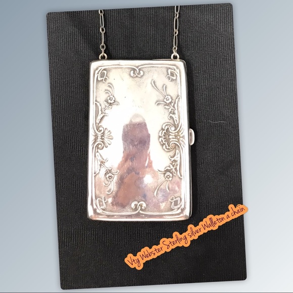 Webster Silver Co Handbags - Antique Webster Sterling Silver Wallet on a chain